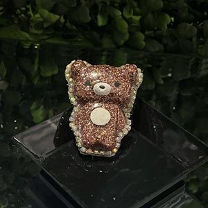 rilakkuma glitter bear pin brooch